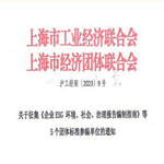 关于征集《企业ESG 环境、社会、治理报告编制指南》等5个团体标准参编单位的通知