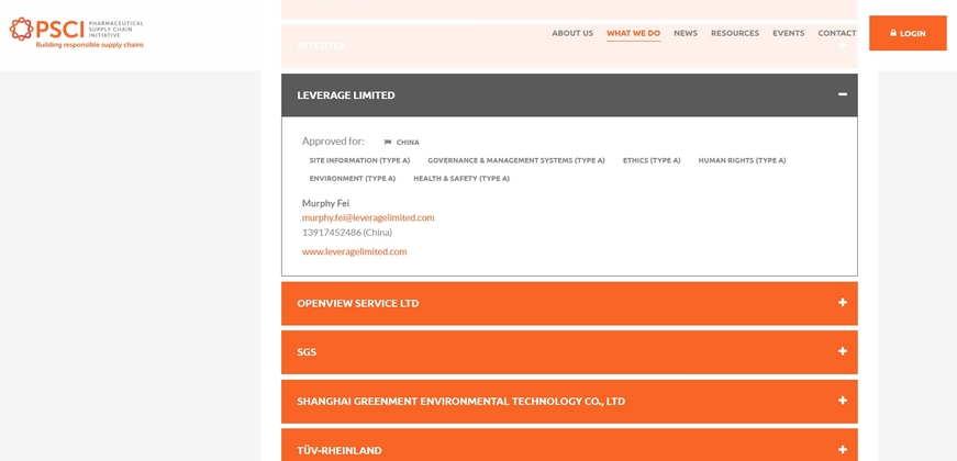 Leverage,PSCI制药供应链负责任倡议机构;推动全球制药供应链可持续发展 Leverage,PSCI制药供应链负责任倡议机构;推动全球制药供应链可持续发展