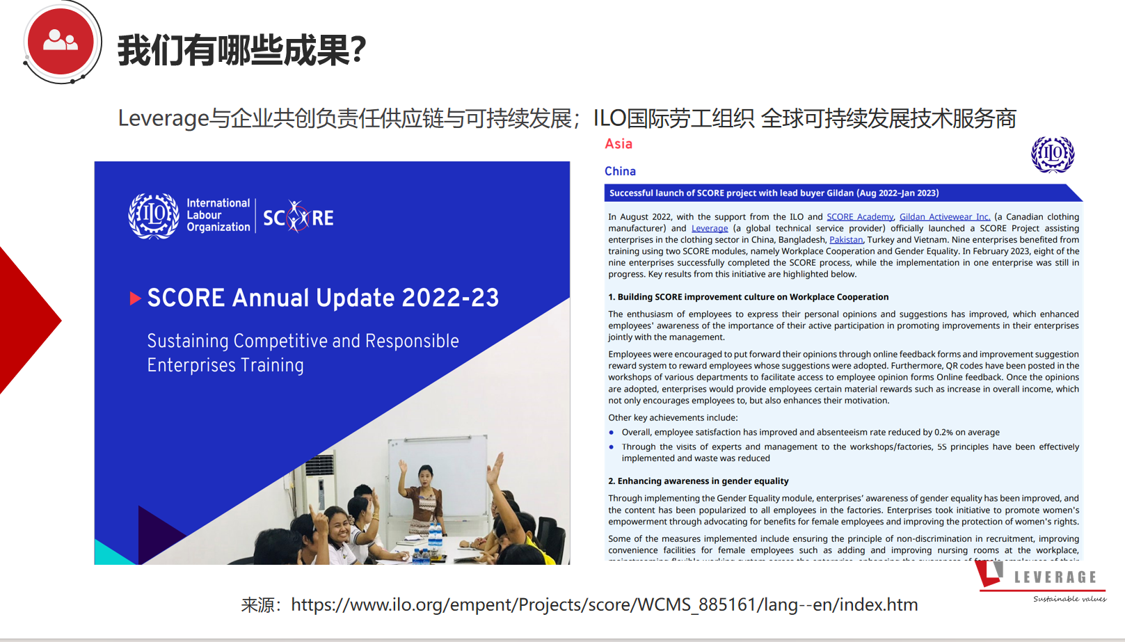 Leverage participated in the 2023 Quality Certification Conference for Re-evaluation of Domestic and International Dual Circulation, with the ILO SCORE Corporate Sustainability Program(图6)