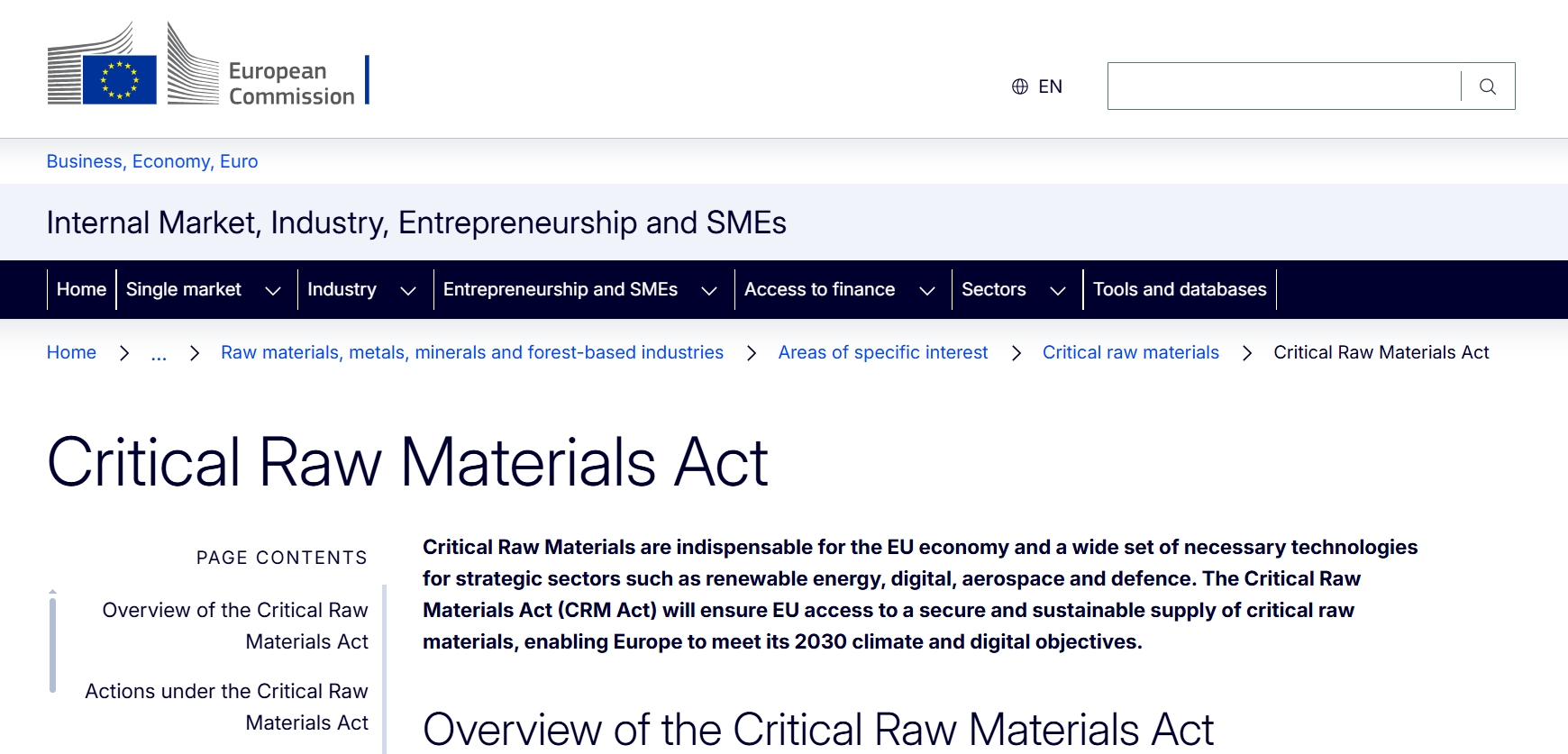 欧盟《关键原材料法案》配套实施法案草案发布：中国企业如何应对？