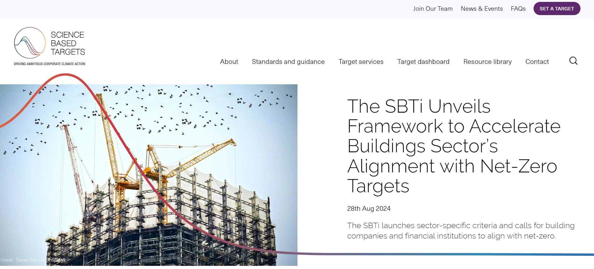 SBTi发布新的指导框架,加快建筑行业实现净零目标 SBTi发布新的指导框架,加快建筑行业实现净零目标